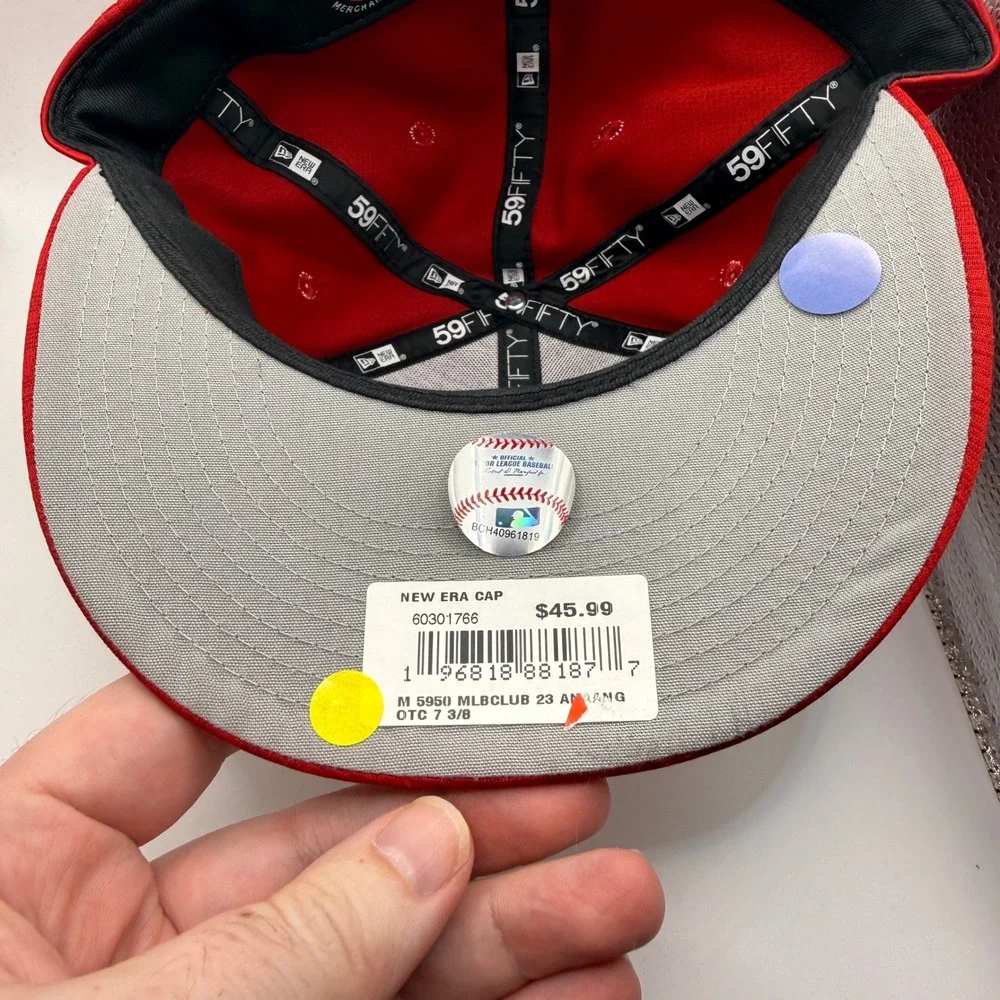 New Era 59FIFTY Los Angeles Angels MLB Club 23 Fitted Hat Red‎ Size 7